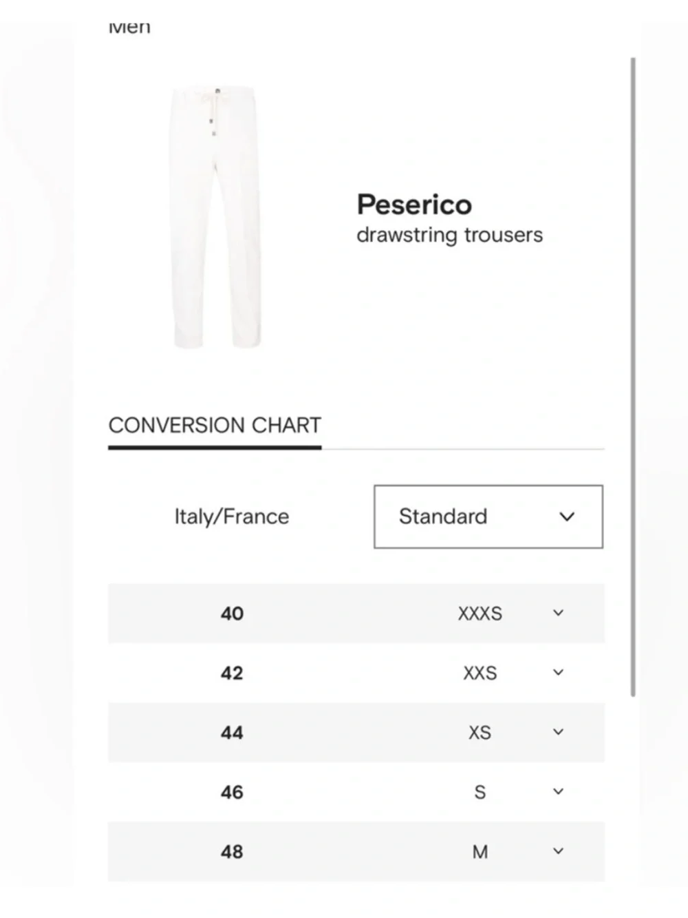Peserico Men's Corduroy Trousers – White Corduroy Drawstring Trousers Size M